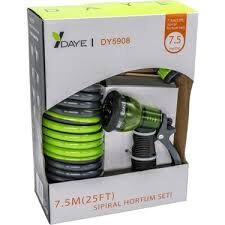 Daye Dy5908 Spiral Bahce Sulama Hortum Seti 7,5 Mt